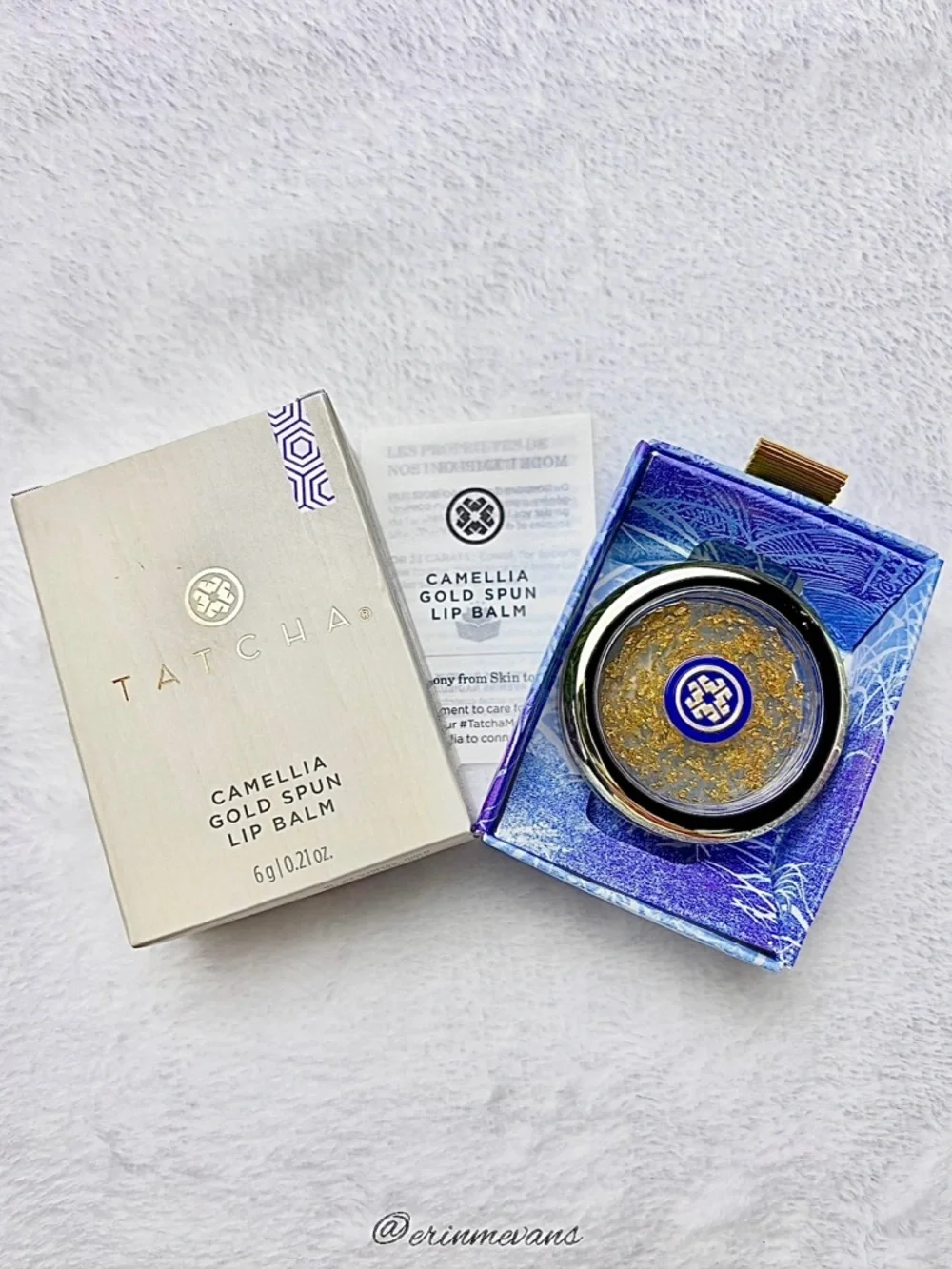 Tatcha Camellia Gold Spun Lip Balm Full Size New